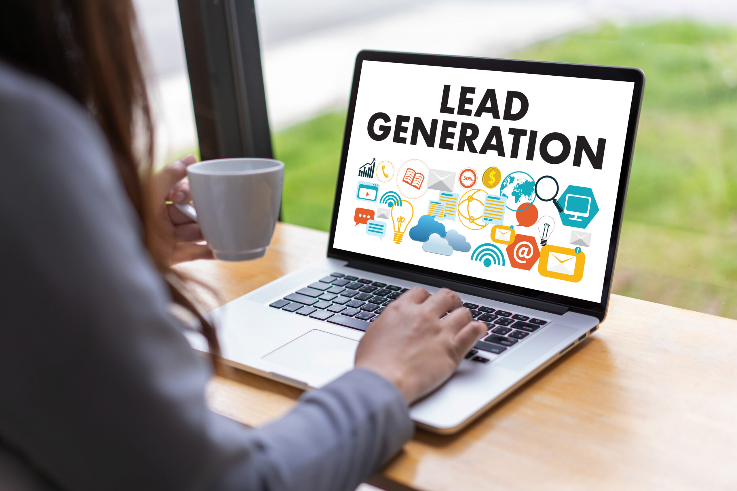 lead generation sign in a laptop