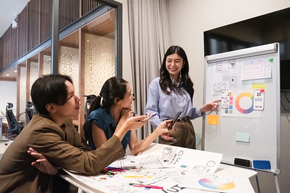 A sales team doing a customer engagement strategy refresh.